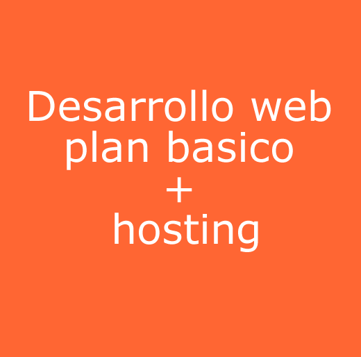 Desarrollo web plan basico + hosting